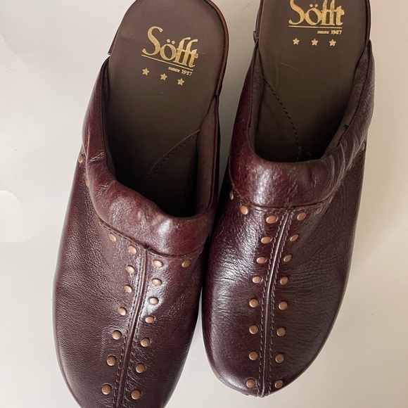 Sofft Hero Brown Cait Leather Clog Item #8612W size 7 1/2 - Picture 5 of 7